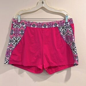 🔥Athleta Pink and purple Athletic Shorts Moisture-Wicking Design